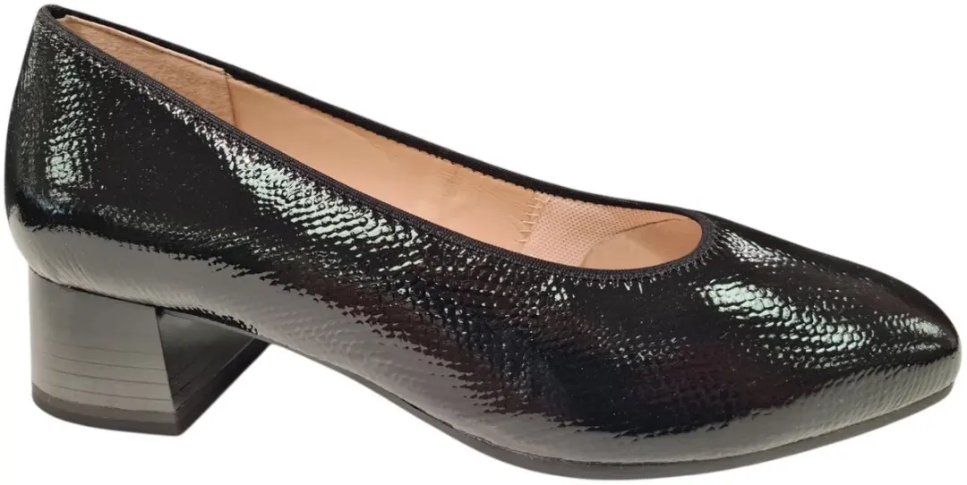 Caprice Zwarte Lak Dames Pumps Breedte H