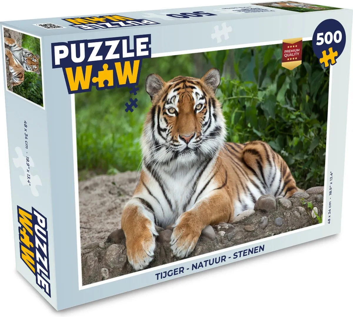 PuzzleWow Tijger Natuur Legpuzzel 500 Stuks
