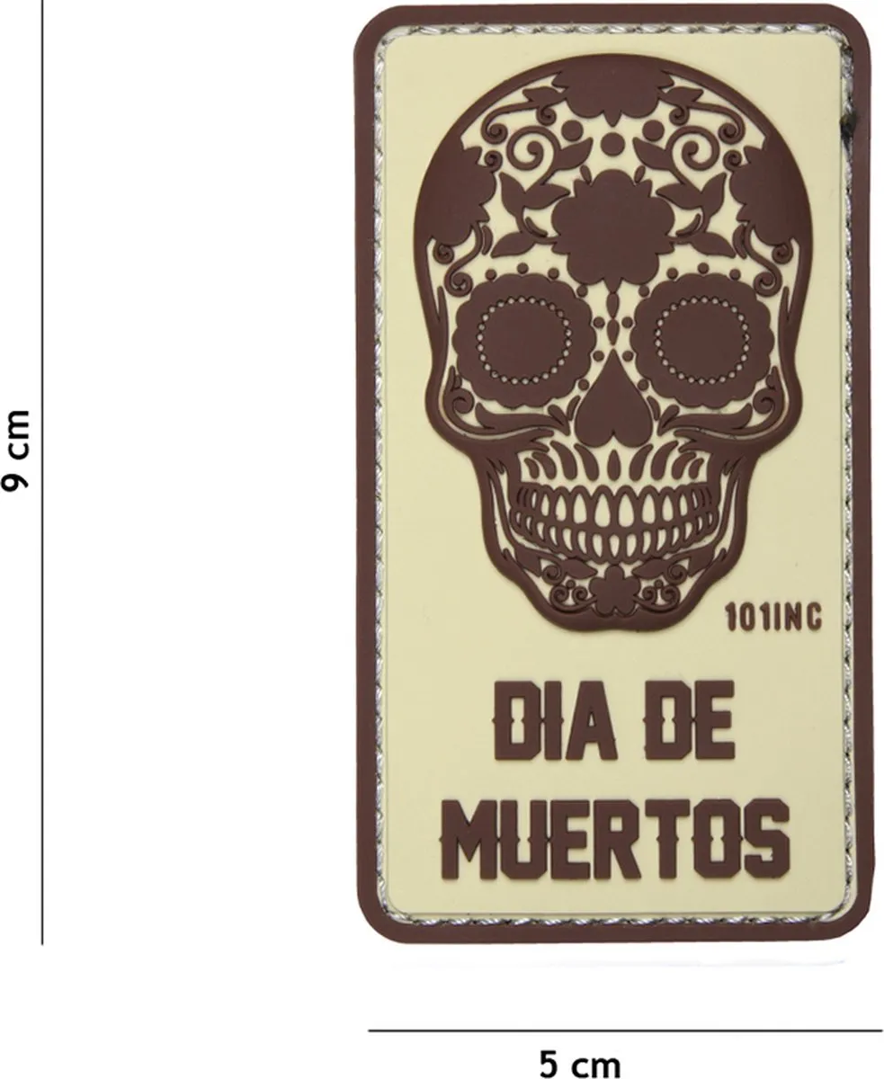 101 Inc Embleem 3D PVC Dia de Muertos Beige 16013