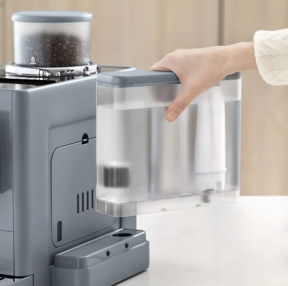 De'Longhi Rivelia EXAM440.55.G - Volautomatische espressomachine - Pebble Grey - Koffiemachine met bonen