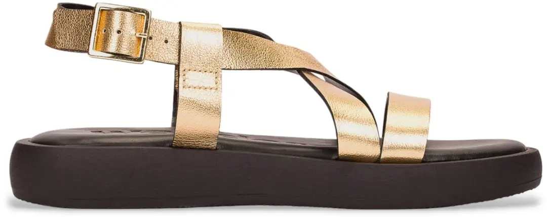 Wonders Gouden Austra leren sandalen