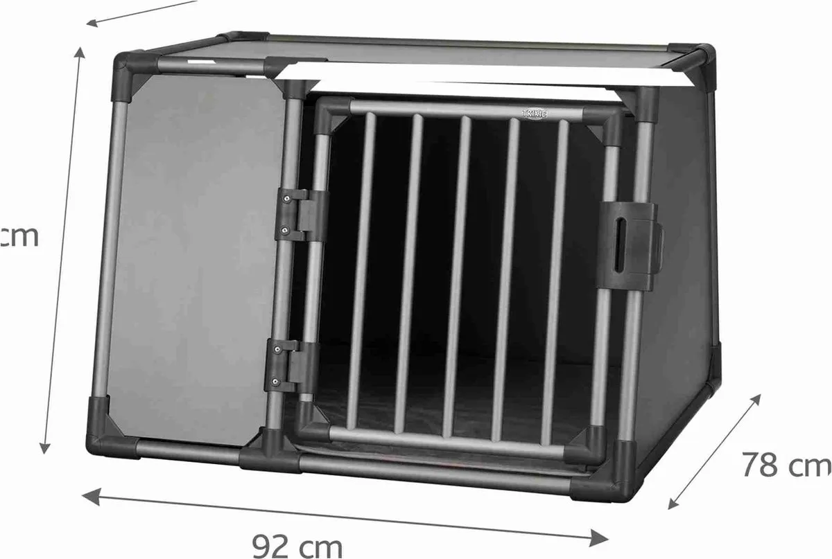 Trixie Aluminium Vervoersbox 92x78x64cm - Grijs