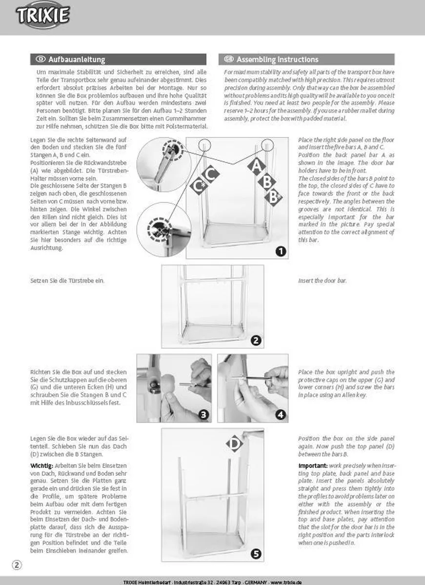 Trixie Aluminium Vervoersbox 92x78x64cm - Grijs