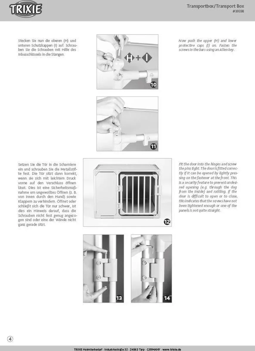 Trixie Aluminium Vervoersbox 92x78x64cm - Grijs