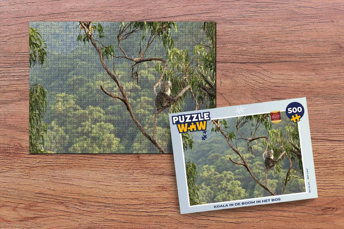 PuzzleWow Legpuzzel Koala in de Boom 500 Stuks - Multicolor