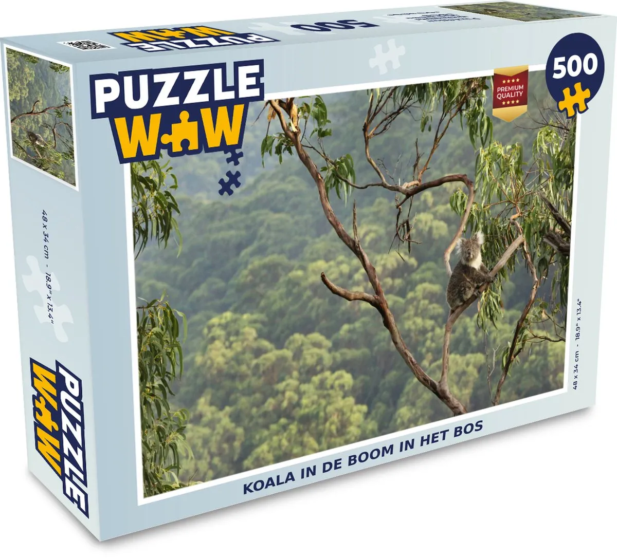 PuzzleWow Legpuzzel Koala in de Boom 500 Stuks