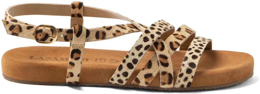 Lotta Dames Sandalen Ponyhaar Beige