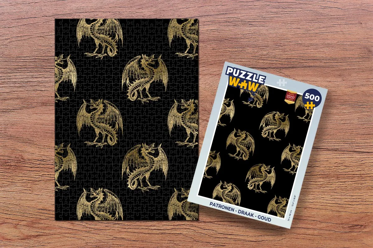 PuzzleWow Draak Legpuzzel 500 Stuks - Multicolor