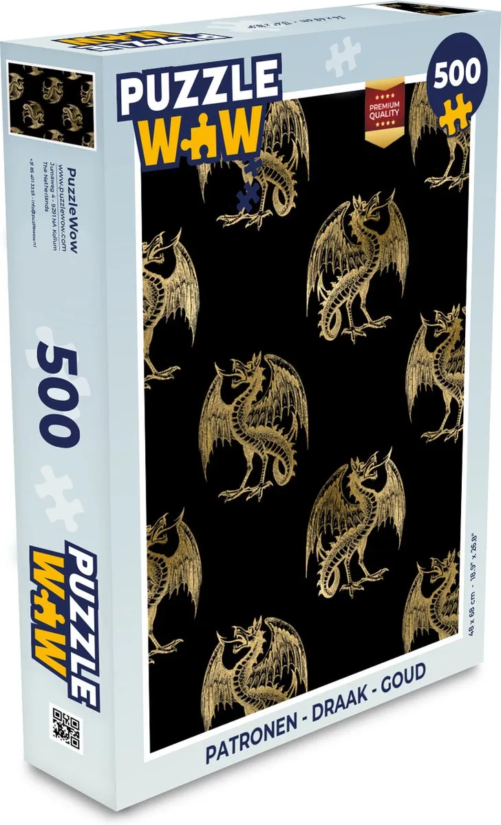 PuzzleWow Draak Legpuzzel 500 Stuks