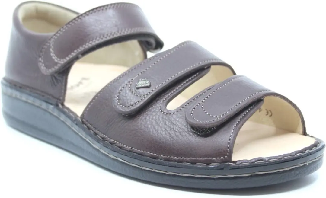Finn Comfort, BALTRUM, 01518-676130, Bruine sandaal met dichte hiel wijdte H