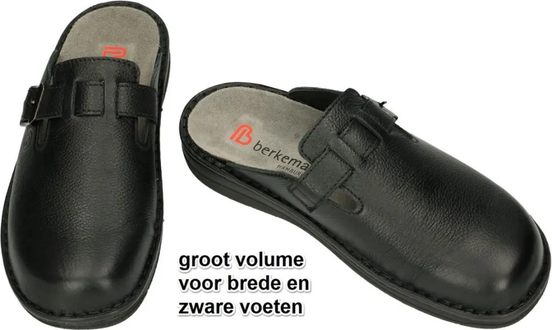 Berkemann 05729 Pantoffels - Heren - Zwart - Maat 40 - afbeelding 6 van 6
