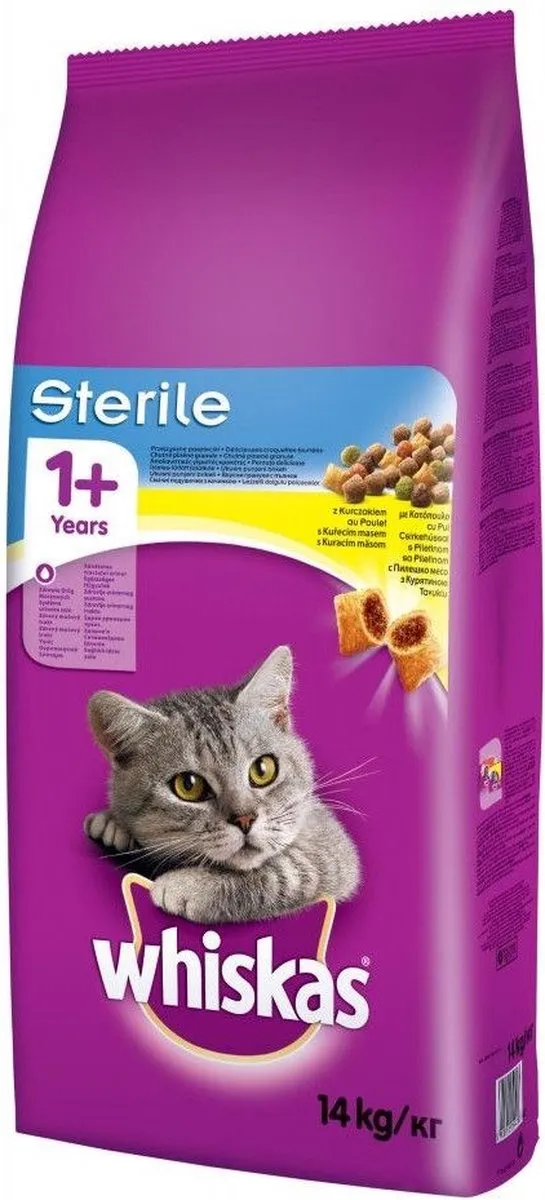 Whiskas Steriliseren Droogvoer 14kg