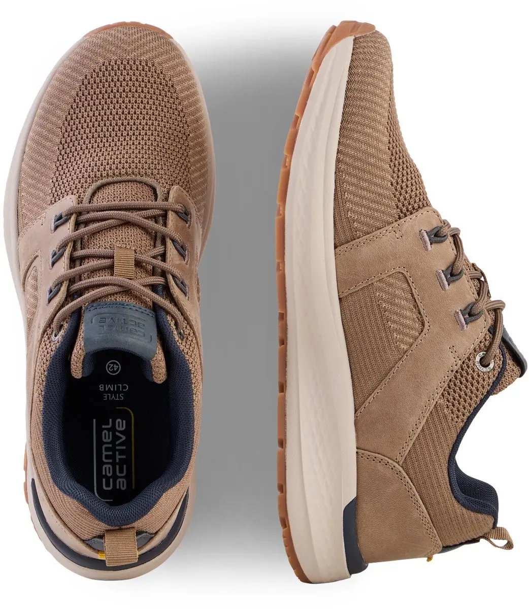 camel active Sneaker van leer en textiel