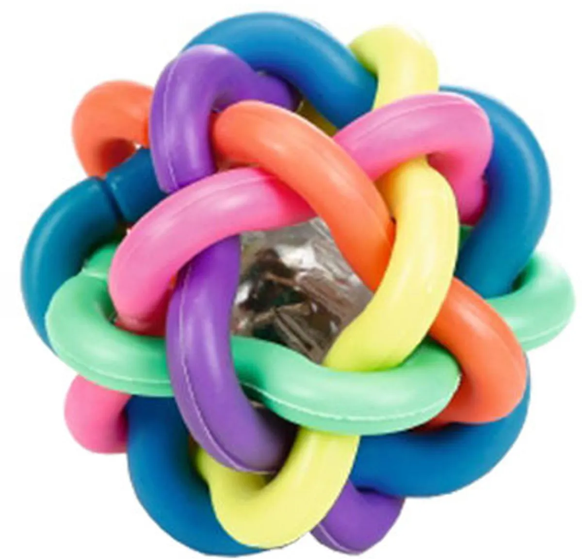 Beeztees Lichtbal+Knipperlicht Katten Speelgoed 6cm - Regenboog