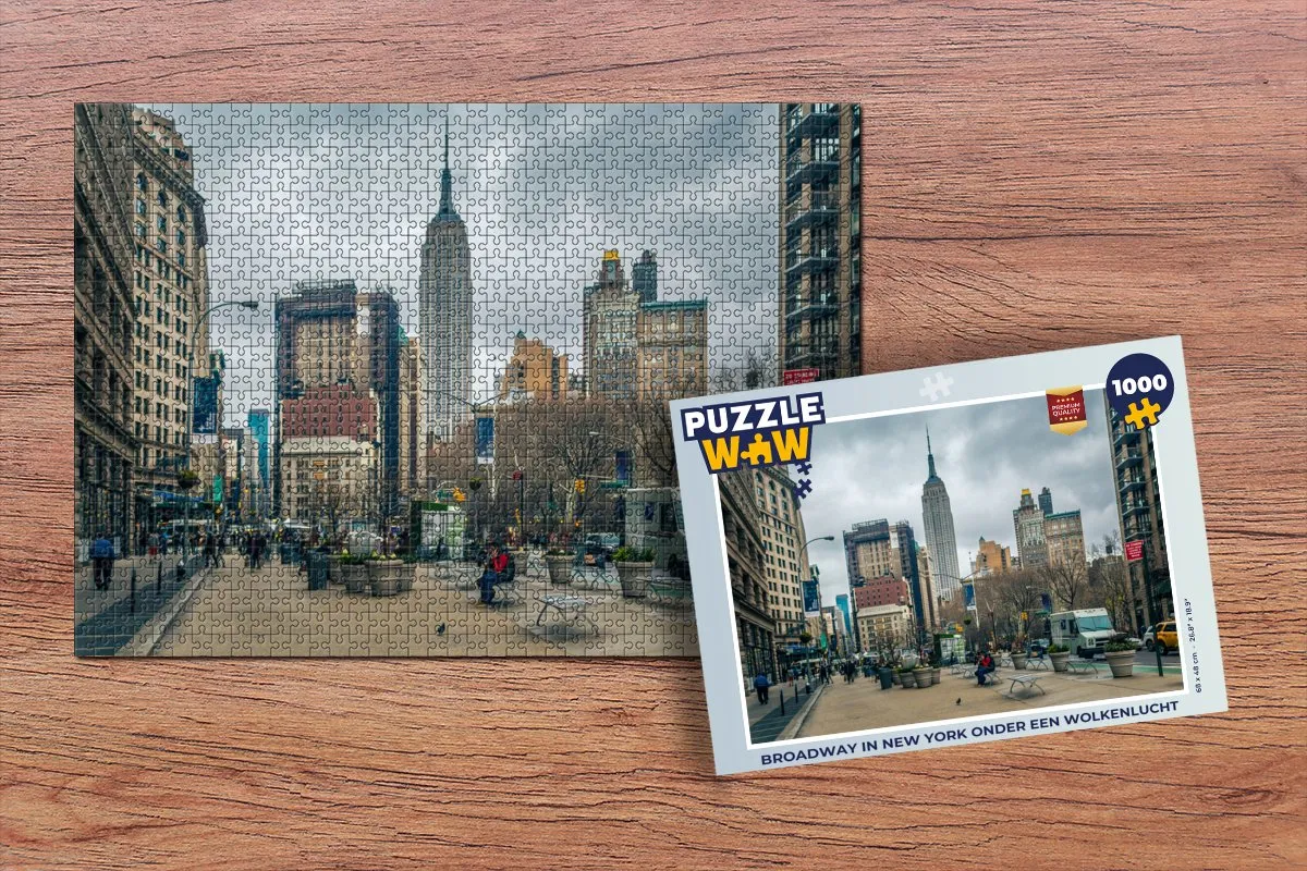 PuzzleWow New York Empire State Building Legpuzzel 1000 Stuks - Multicolor