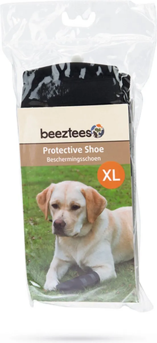 Beeztees Beschermingsschoen Hond Zwart XL - 2 Stuks