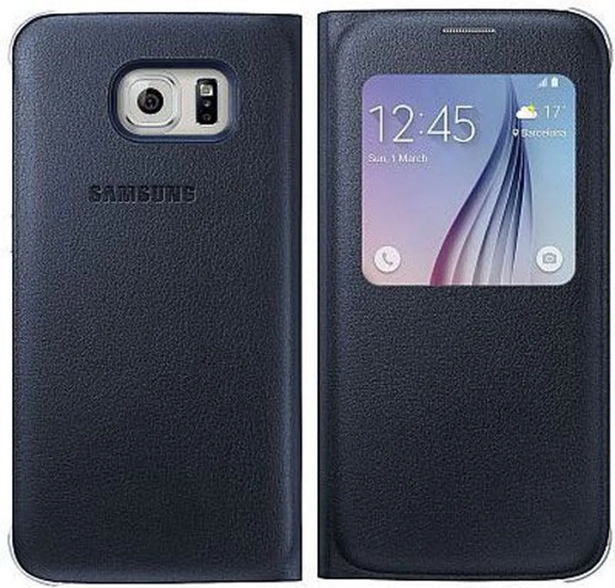 Samsung S View Cover PU Leder Galaxy S6 - Zwart