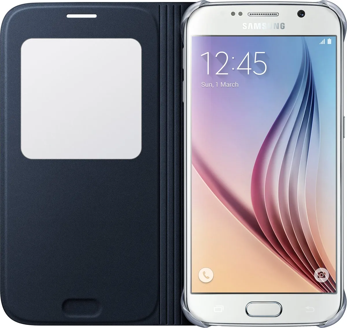Samsung S View Cover PU Leder Galaxy S6 - Zwart