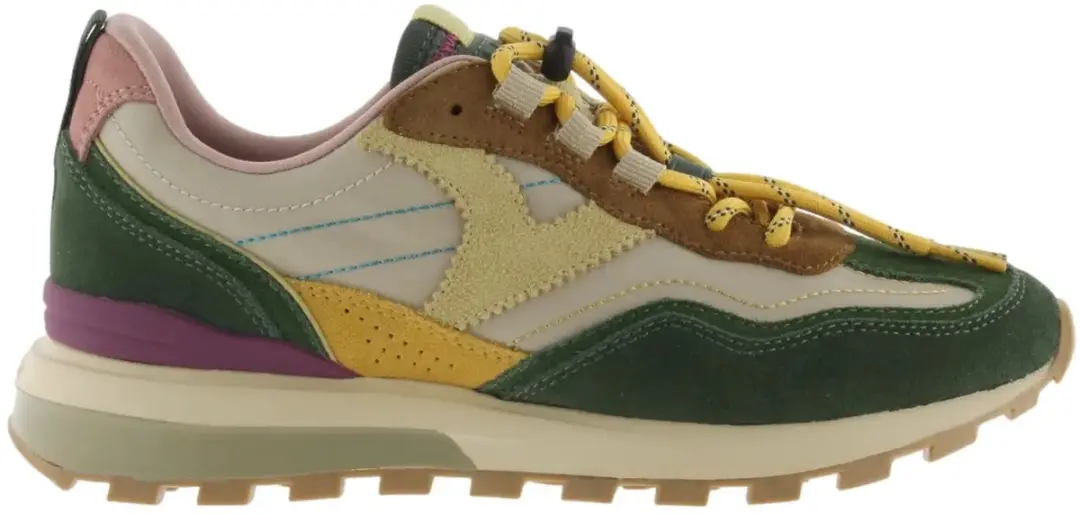 Victoria Luna Nylon Suède Sneakers - Kaki - afbeelding 3 van 4