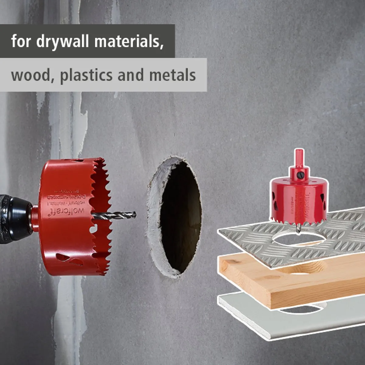 Wolfcraft BiM Gatenzaag 100mm 5493000 - Hout/Aluminium/Gips/Metaal