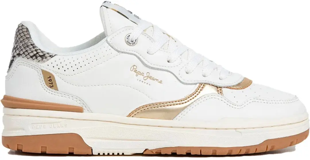 Pepe Jeans Chester Snake Schoenen Wit EU 38 Vrouw