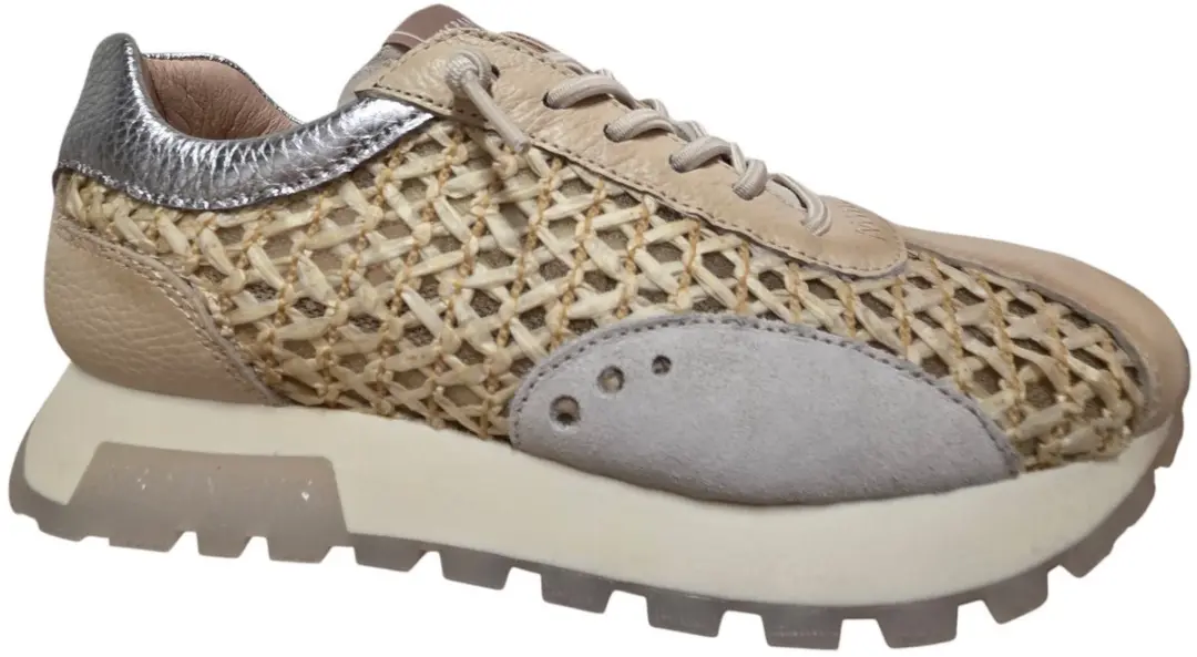 Hispanitas RHV264741 C004 Sneakers Beige Leer en Mesh Dames