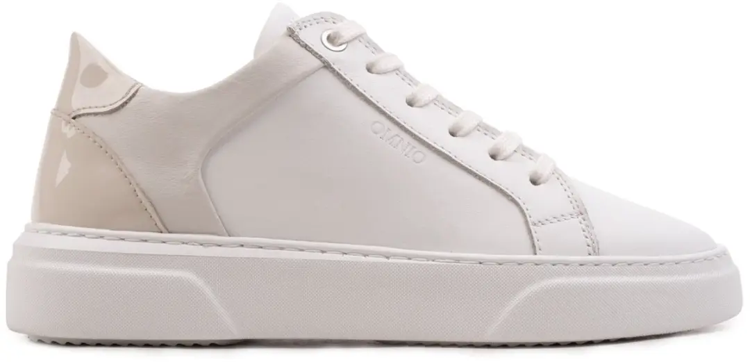 Omnio kea glam sneakers dames wit/beige leer