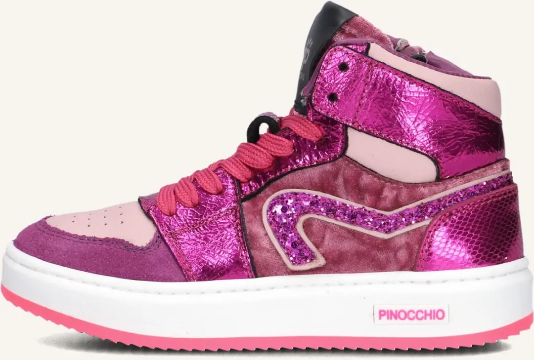 Pinocchio P1765 Sneakers Meisjes - Leren Sneaker - Roze - Maat 25 - afbeelding 3 van 6
