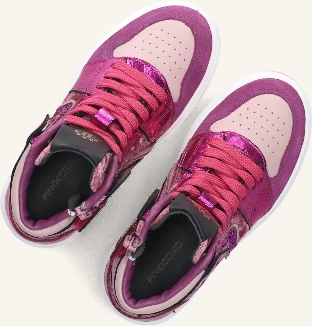Pinocchio P1765 Sneakers Meisjes - Leren Sneaker - Roze - Maat 25 - afbeelding 5 van 6