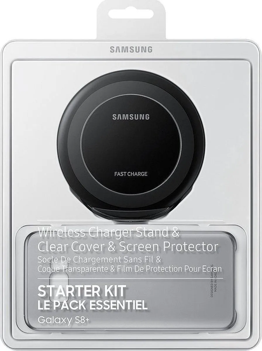 Samsung Galaxy S6 edge Starter Kit - Qi-lader + hoes - Zwart/Zilver