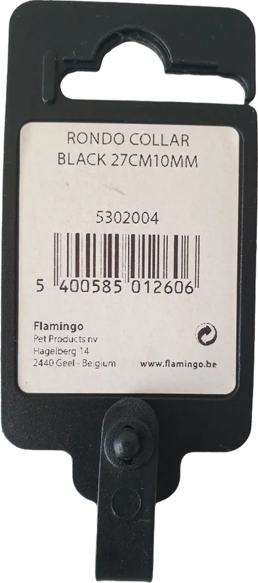 Flamingo Seattle Halsband - Zwart XS 18-21cm - afbeelding 6 van 6