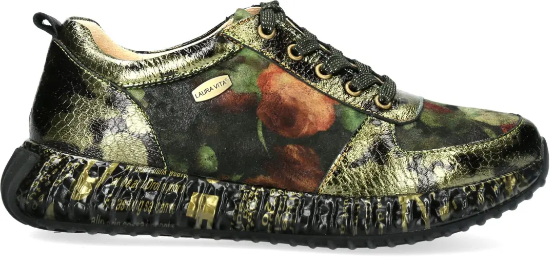 Laura Vita Burton 38 Sneakers groen/combi maat 39 - afbeelding 3 van 5