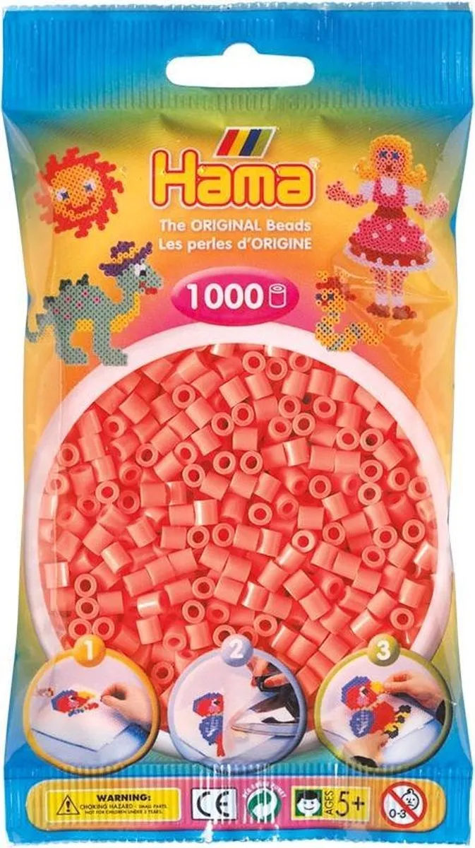 Hama Strijkkralen Pastelrood - 1000 Stuks