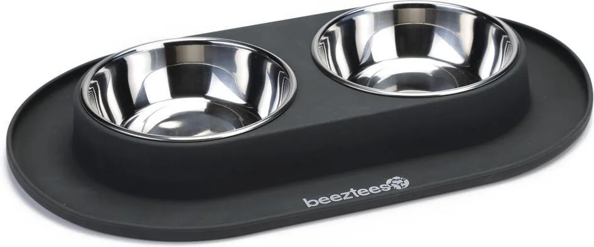 Beeztees Dinerset Hond Siliconen Antraciet