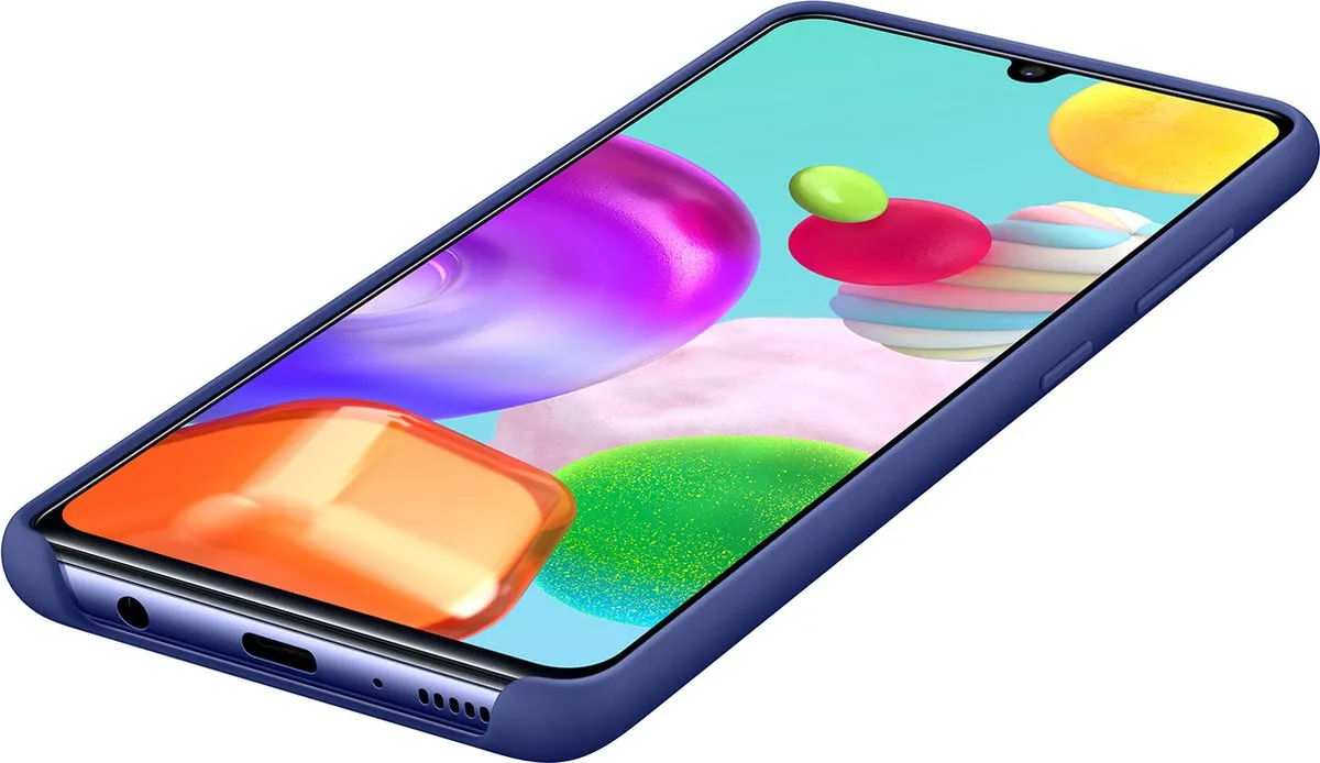 Samsung Silicone Hoesje Galaxy A41 - Blauw EF-PA415TLEGEU - afbeelding 6 van 6