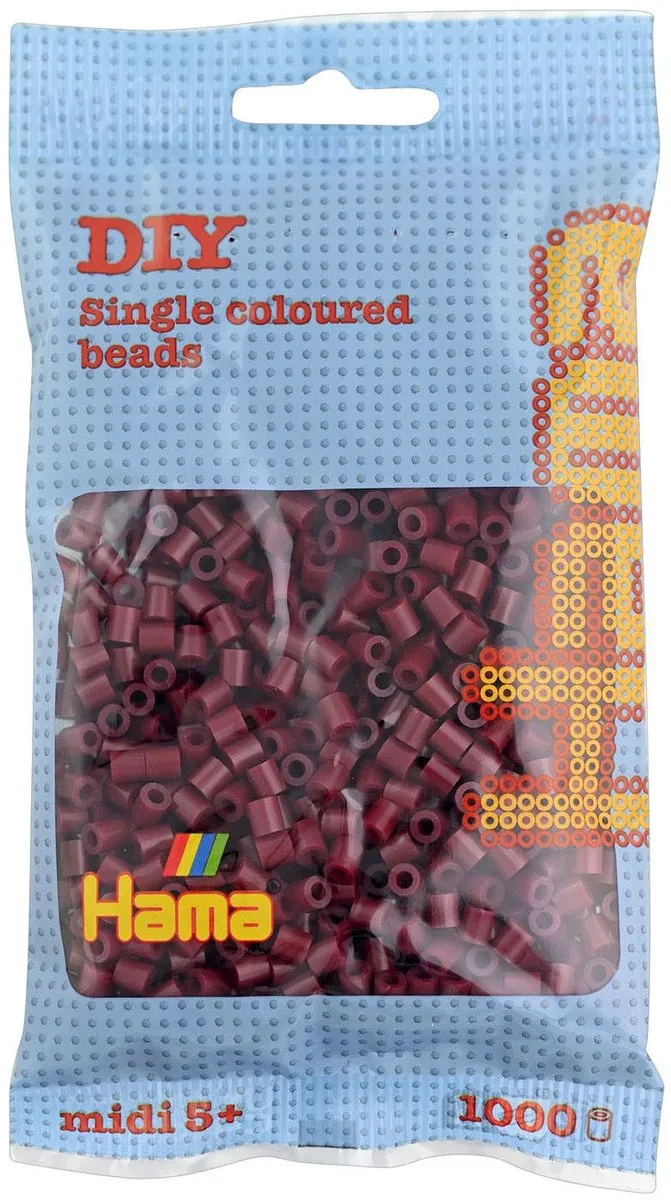 Hama Strijkkralen 1000 Stuks - Bordeauxrood