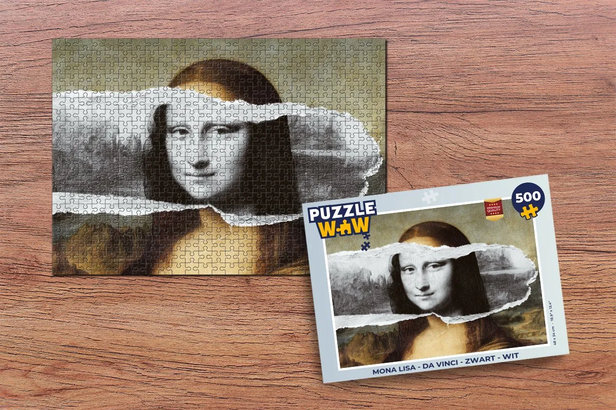 PuzzleWow Mona Lisa Legpuzzel 500 Stuks - Multicolor