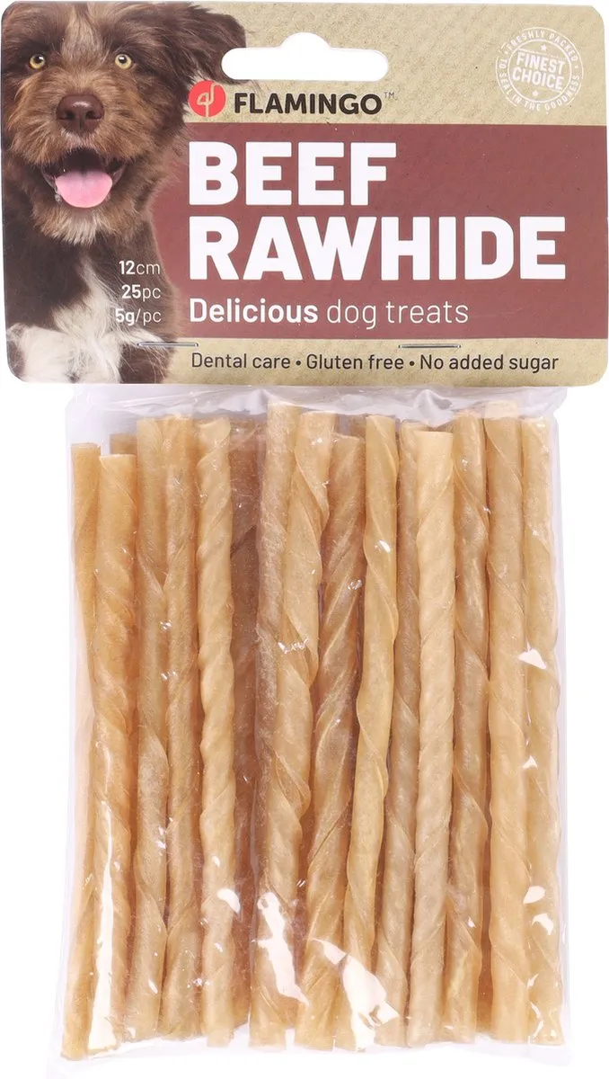 Flamingo Premium Twist Hondensnack Buffel 125g - 25 Stuks