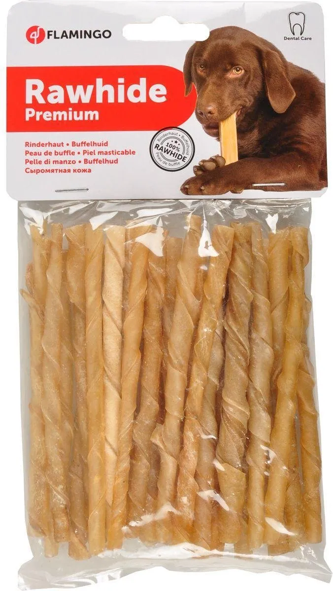 Flamingo Premium Twist Hondensnack Buffel 125g - 25 Stuks
