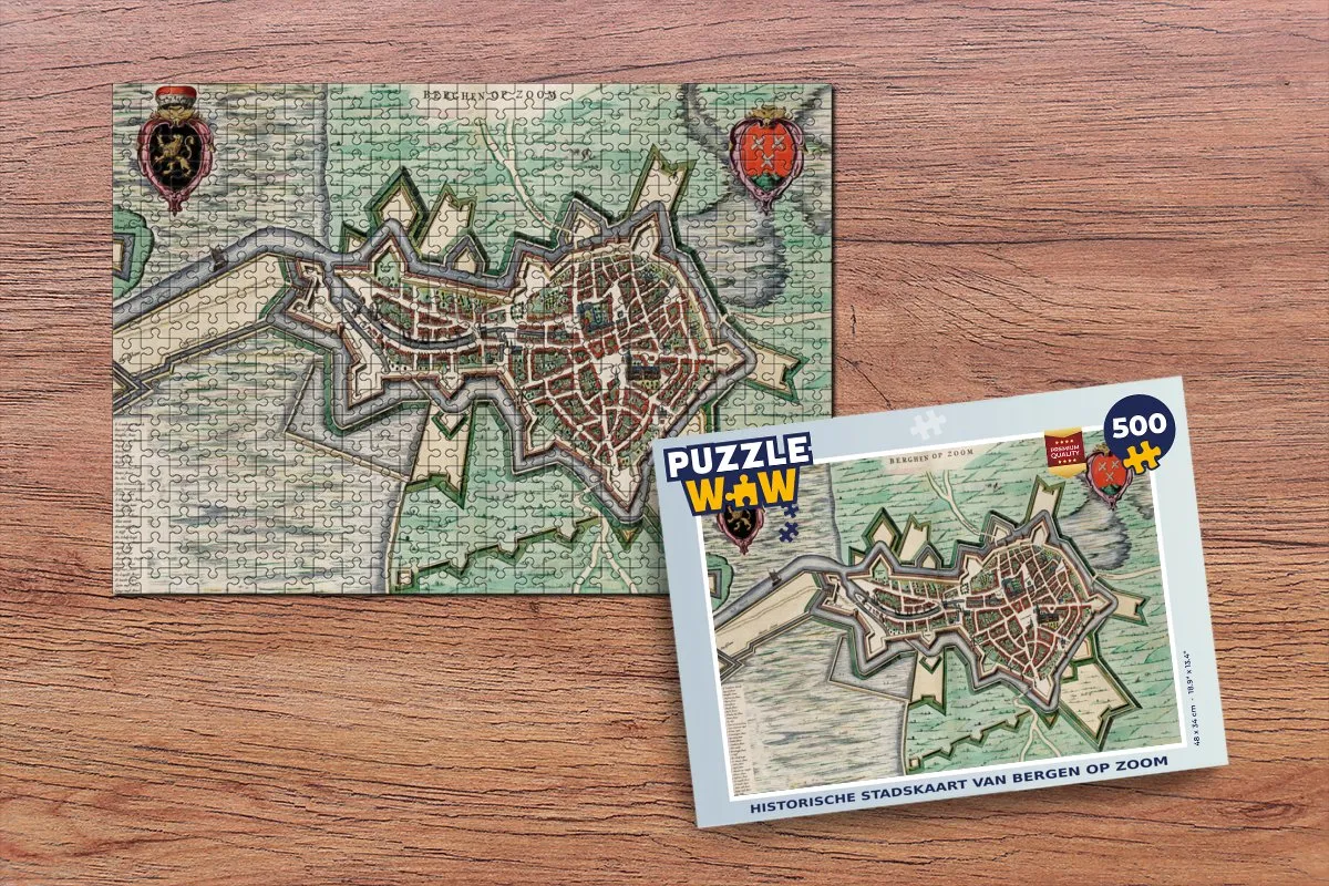 PuzzleWow Bergen op Zoom Antiek Legpuzzel 500 Stuks - Multicolor