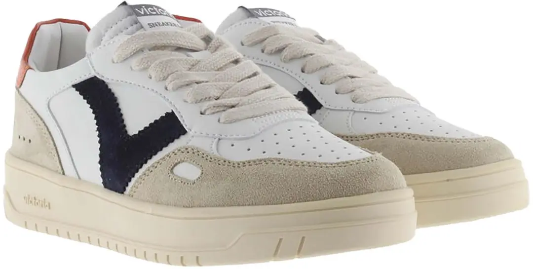 Victoria Seul Effect Piel & Serraje Sneakers - Oranje - afbeelding 3 van 6