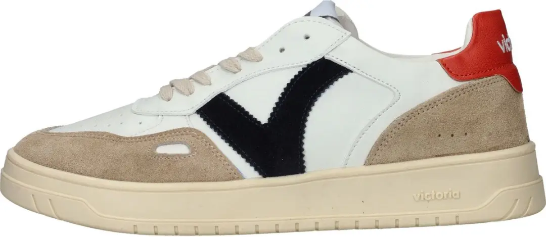 Victoria Seul Effect Piel & Serraje Sneakers - Oranje - afbeelding 4 van 6