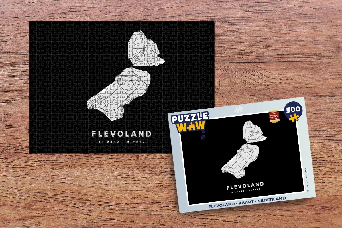 PuzzleWow Flevoland Legpuzzel 500 Stuks - Multicolor