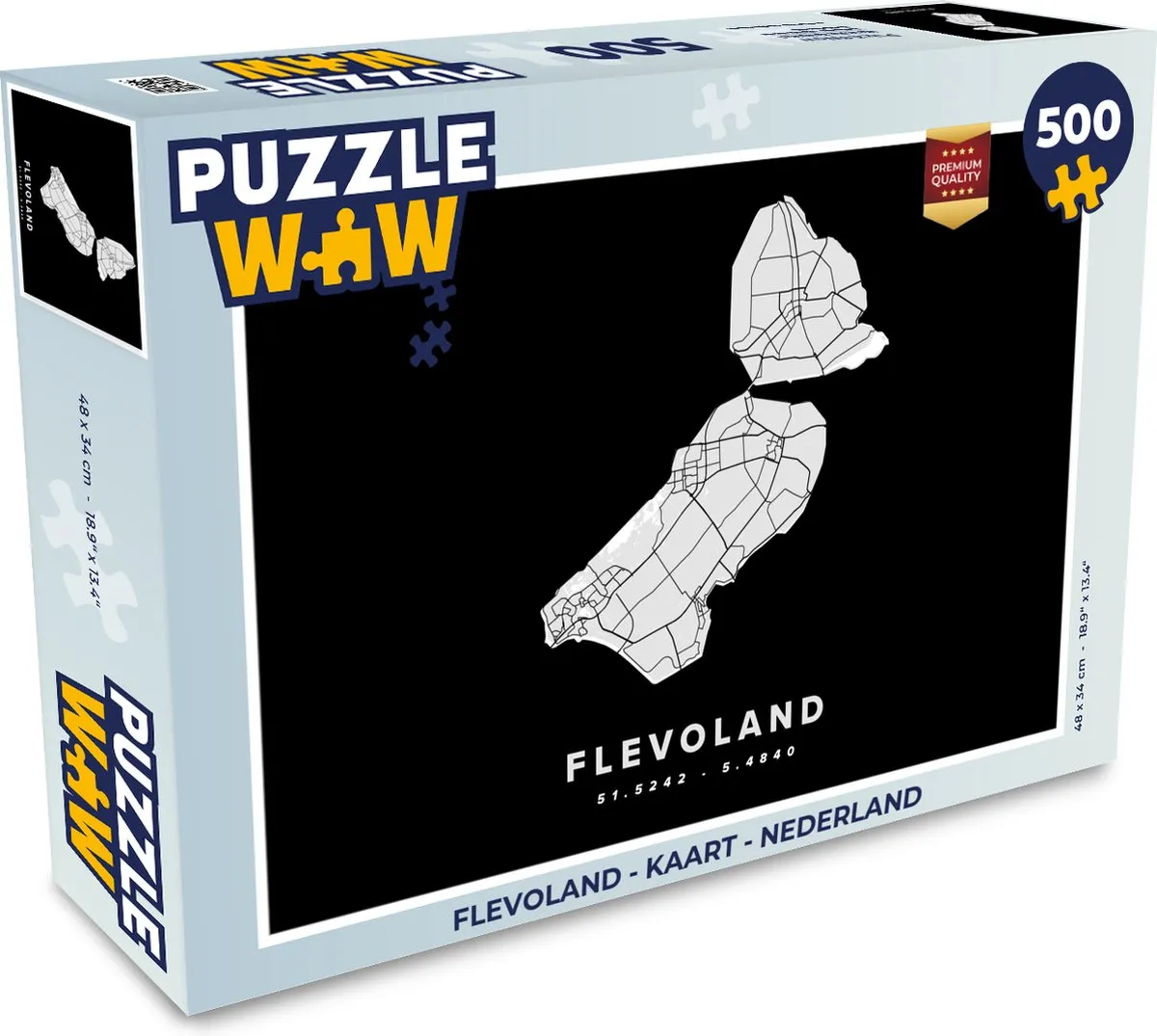 PuzzleWow Flevoland Legpuzzel 500 Stuks - Multicolor
