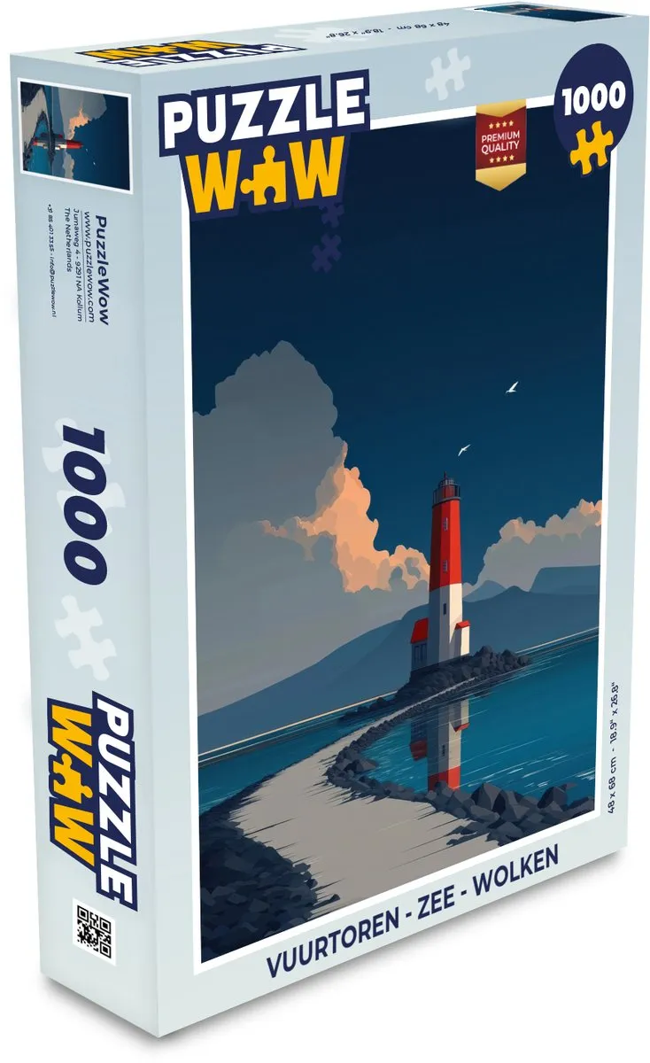 PuzzleWow Vuurtoren Puzzel 1000 Stuks