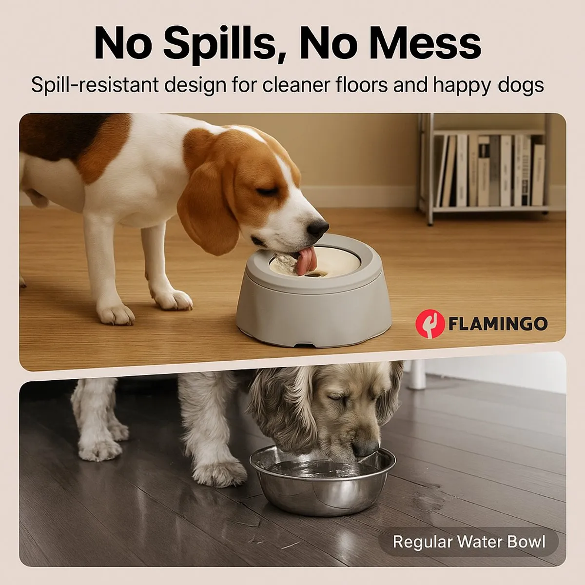Flamingo Spill Rond Drinkbak Hond