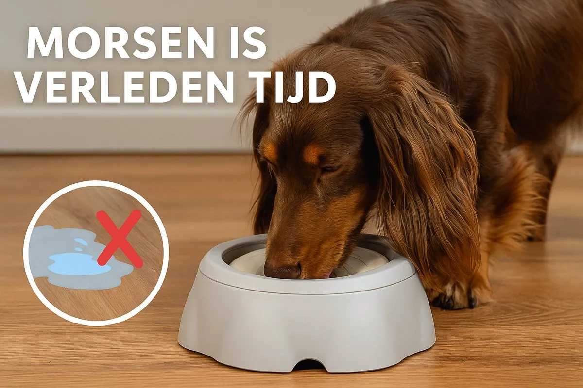 Flamingo Spill Rond Drinkbak Hond - 1,2L - Grijs