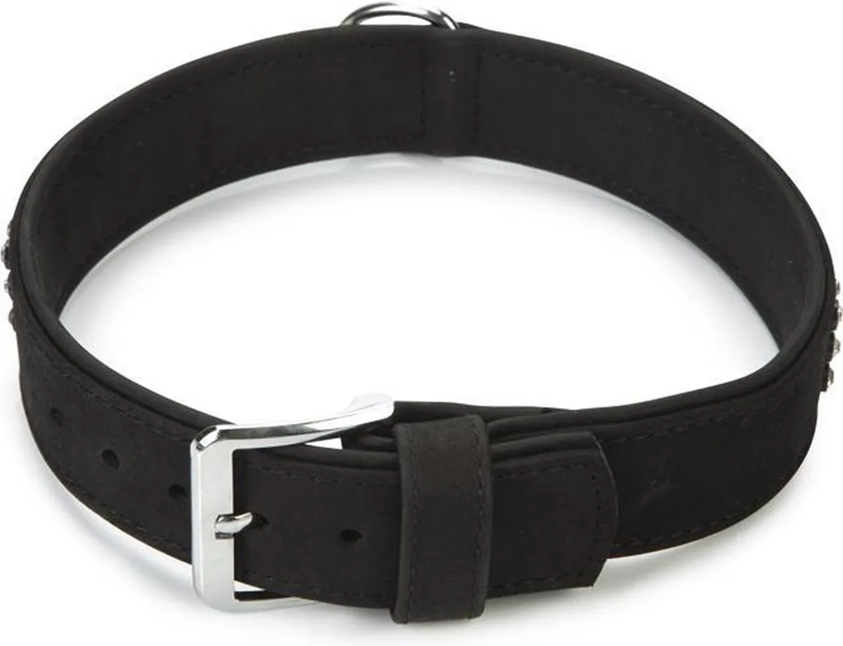 Beeztees Buffalo Halsband - Leer XXXXL - Zwart