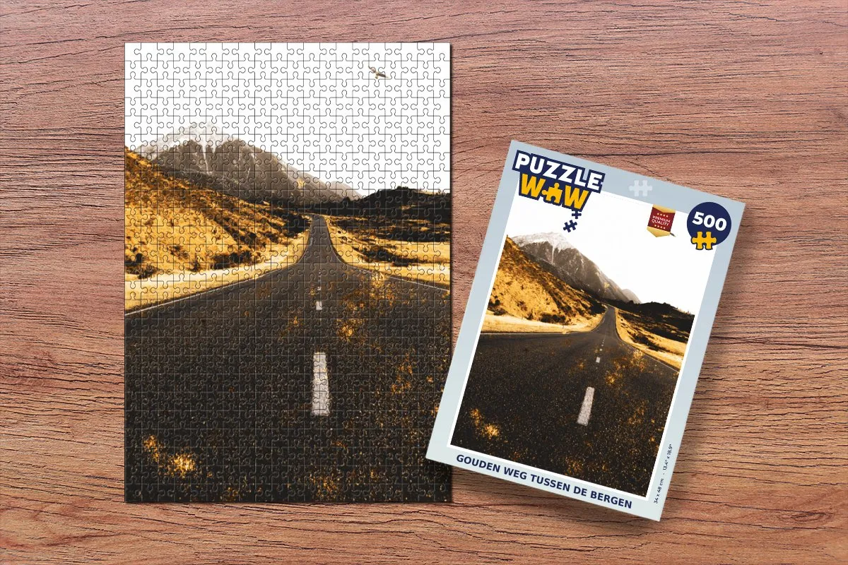 PuzzleWow Wegen - Bergen Legpuzzel 500 Stuks - Multicolor