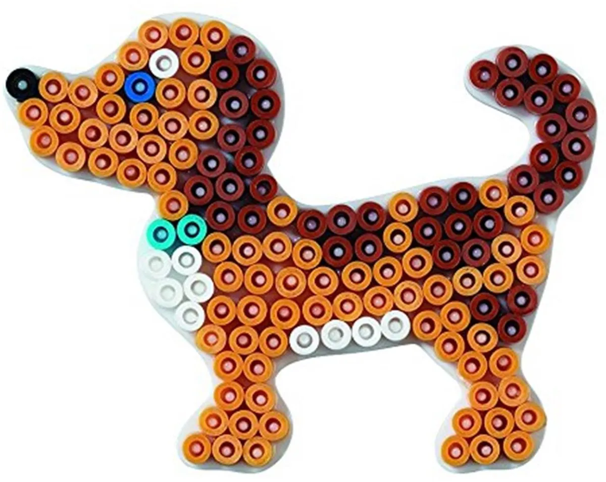 Hama Strijkkralen Grondplaat Hondje - Wit